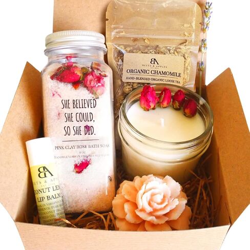 Beets and Apples Lavender Spa Gift Basket, Christmas Gift Baskets for Women, Holiday Gift Ideas for Her, Care gift pacakge, Lavender Spa Gift Set Handmade in USA (French Lavender) in Kuwait