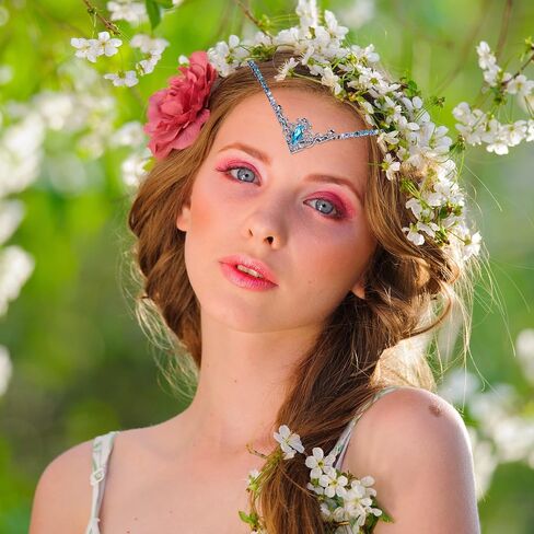 MOSTORY Handmade Black Rhinestone Tiara Elf Headpiece Fairy Crystal Crown Quartz Elven Circlet for Women Girls Princess Renaissance Halloween Wedding Prom Carnival Party Black in Kuwait
