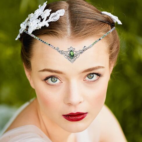 MOSTORY Handmade Black Rhinestone Tiara Elf Headpiece Fairy Crystal Crown Quartz Elven Circlet for Women Girls Princess Renaissance Halloween Wedding Prom Carnival Party Black in Kuwait