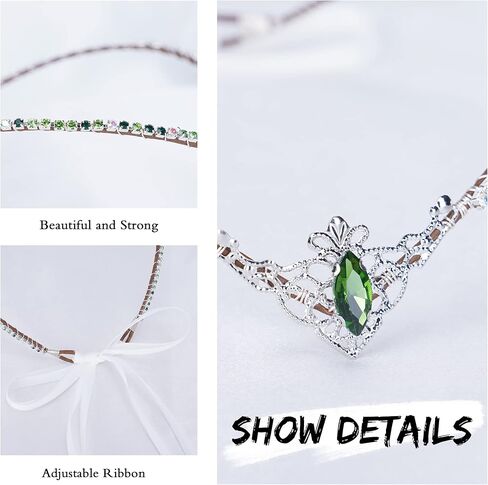 MOSTORY Handmade Black Rhinestone Tiara Elf Headpiece Fairy Crystal Crown Quartz Elven Circlet for Women Girls Princess Renaissance Halloween Wedding Prom Carnival Party Black in Kuwait