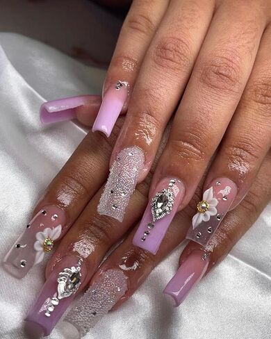 Set 10Pcs 3D Sweet Season Poinettia (5 Petals) Flower Nail Art Charms Handmade by Acrylic Powder Design Acrylic Nail Art for Women Girls (White-10Pcs) in Kuwait