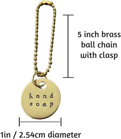 ملصقات موزع الصابون 3 قطع - مجموعة علامات زجاجة اليد والطبق والغسول - نحاس أو ألومنيوم مختوم يدويًا، لون فضي أو ذهبي - تنظيم حمام الضيوف والمطبخ (اليد، الطبق، اللوشن (النحاس)) in Kuwait