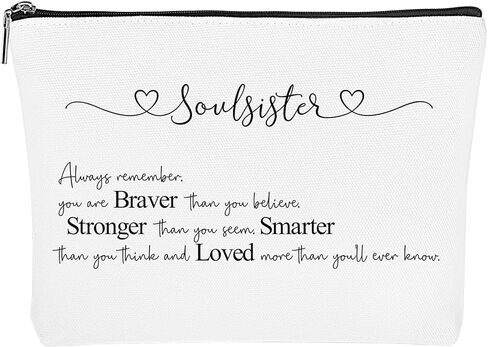هدايا سول سيستر للنساء - حقائب مستحضرات التجميل المثالية وحقيبة المكياج وحقائب أدوات الزينة للأصدقاء المقربين وغير البيولوجيين، مثالية لعيد الأم والكريسماس وأعياد الميلاد والمزيد in Kuwait