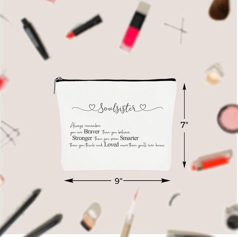هدايا سول سيستر للنساء - حقائب مستحضرات التجميل المثالية وحقيبة المكياج وحقائب أدوات الزينة للأصدقاء المقربين وغير البيولوجيين، مثالية لعيد الأم والكريسماس وأعياد الميلاد والمزيد in Kuwait