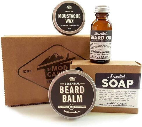 مجموعة اللحية الأساسية - أساسية (غير معطرة) - طبيعية بالكامل، مصنوعة يدويًا في الولايات المتحدة الأمريكية in Kuwait