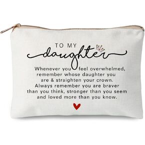 Love You Mom, Mother’s Day Gift, Valentine’s Makeup Bag, Gift From Daughter, Gift for Mom, Daughter to Mother Gift, Mummy Gifts, Makeup Case, Christmas, Birthday, Gifts for Mom in Saudi Arabia