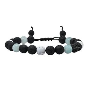 Anger Control Bracelet - Howlite Amazonite Lava Bracelet Set for Men Women Healing Calming Anxiety Stress Relief Gifts Pulseras Para Hombres Mujer Stocking Stuffers (Adjustable)