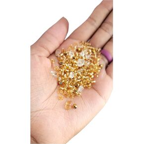 Citrine Hematite Crystal Dreadlock Loc Sprinkles Gold Hair Beads (Needle & Thread) in Saudi Arabia