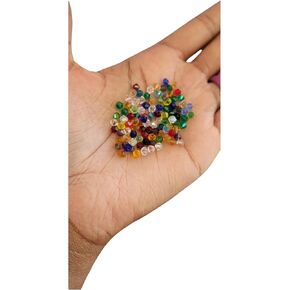 Bicone Style Faceted Crystal Dreadlock Loc Sprinkles Hair Beads, Loc Jewelry For Dreadlocks (Clear)