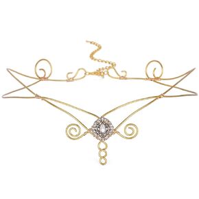 Fairy Elf Crown Handmade Cross Jewelry Circlet Headband Medieval Viking Tiara Renaissance Headpiece Cosplay Wreath