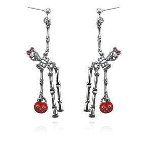 Smilebelle Skeleton Skull Earrings as Halloween Earrings for Women,Gothic Halloween Jewelry Gifts for Teens Girls,Stainless Steel Earrings Dangle as Cool Halloween Costumes Accessories skee
