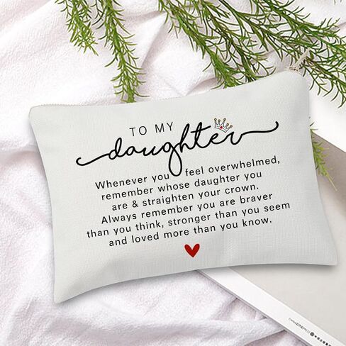 Love You Mom, Mother’s Day Gift, Valentine’s Makeup Bag, Gift From Daughter, Gift for Mom, Daughter to Mother Gift, Mummy Gifts, Makeup Case, Christmas, Birthday, Gifts for Mom in Saudi Arabia