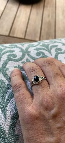 Black Onyx Stone Ring 925 Sterling Silver Statement Ring For Women Handmade Rings Gemstone Christmas Promise Ring Size US 11 Gift For Her in Kuwait