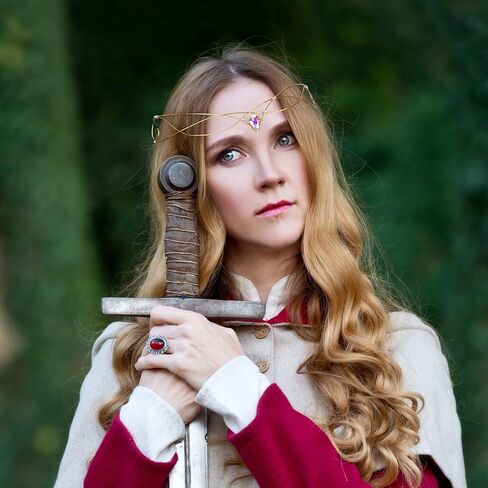 Fairy Elf Crown Handmade Cross Jewelry Circlet Headband Medieval Viking Tiara Renaissance Headpiece Cosplay Wreath in Kuwait