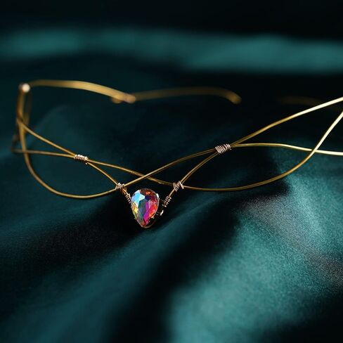 Fairy Elf Crown Handmade Cross Jewelry Circlet Headband Medieval Viking Tiara Renaissance Headpiece Cosplay Wreath in Kuwait