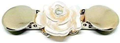 Clothes Clip – Cinch Together Your Dress, Sweater, Cardigan or Other Clothing - Handmade White Rose Design in Kuwait