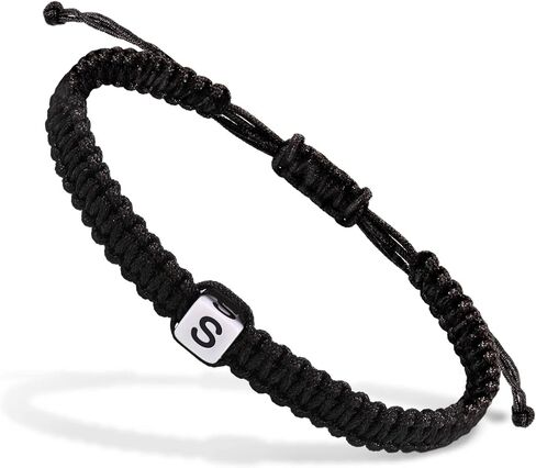 Initial Bracelets for Women Men M Initial Charm Bracelet Handmade String Woven Jewelry Gift for Teen Girls Friends Wife Girlfriend Boyfriend Gifts for Mom in Kuwait