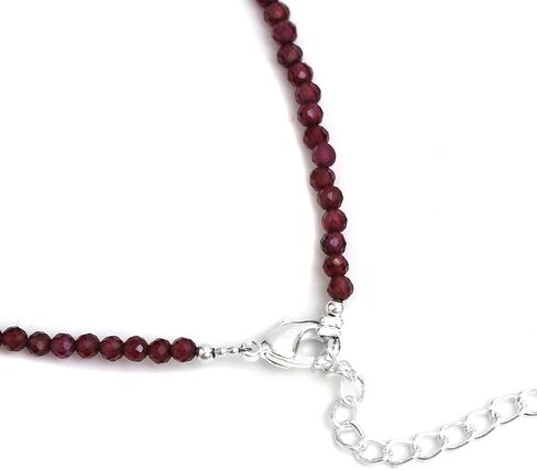 Gempires Black Tourmaline Anklet for Women, Tourmaline Beads, Handmade Anklets, Healing Crystal Anklets for Women, Silver Plated Adjustable Chain 9 inches (2 inch extender) in Kuwait