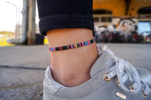 Made by Nami Surfer Anklet for Men and Women Waterproof and Adjustable Surfer Ankle Bracelet String Ankle Bracelet Beach Accessory for Ethnic Hippie Style (White) in Saudi Arabia