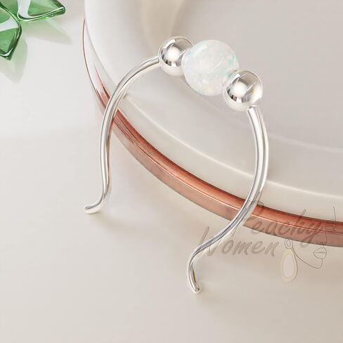 Fake Septum Ring 20 Gauge 925 Silver - Thin Flase Septum Hoop 3mm White Opal 20g Hypoallergenic - Faux Septum Hoop No Piercing Needed - Sterling Silver Septum Cuff - Handmade Clip On Septum Rings in Saudi Arabia