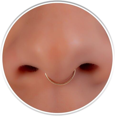 Fake Septum Ring 20 Gauge Gold Filled Faux Septum Hoop - No Piercing Needed Septum Jewelry in Saudi Arabia
