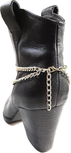 Lightweight Boot Bracelet Chain Double Large Link Gold Metal Fashion Wrap Adjustable Size 15 Inch in Saudi Arabia