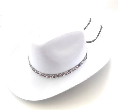 Pink Crystal Rhinestone Cowgirl Hat Band Jewelry Adjustable Size Hat Not Included in Saudi Arabia