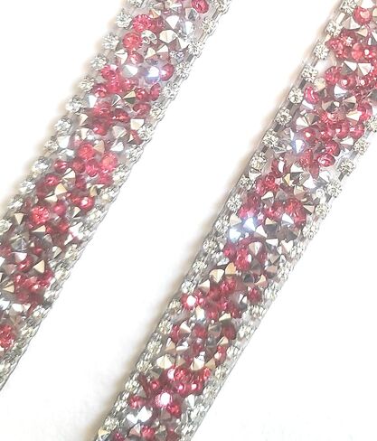 Pink Crystal Rhinestone Cowgirl Hat Band Jewelry Adjustable Size Hat Not Included in Saudi Arabia