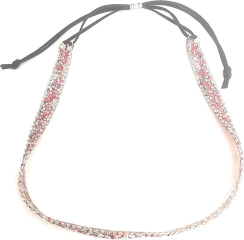 Pink Crystal Rhinestone Cowgirl Hat Band Jewelry Adjustable Size Hat Not Included in Saudi Arabia