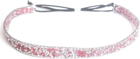 Pink Crystal Rhinestone Cowgirl Hat Band Jewelry Adjustable Size Hat Not Included in Saudi Arabia
