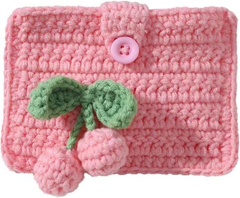 محفظة BIBITIME Crochet ID لبطاقة الائتمان ذات الأكمام الواقية ومحفظة صغيرة لتغيير العملات المعدنية (3.9 بوصة × 2.7 بوصة، أخضر فاتح) in Saudi Arabia