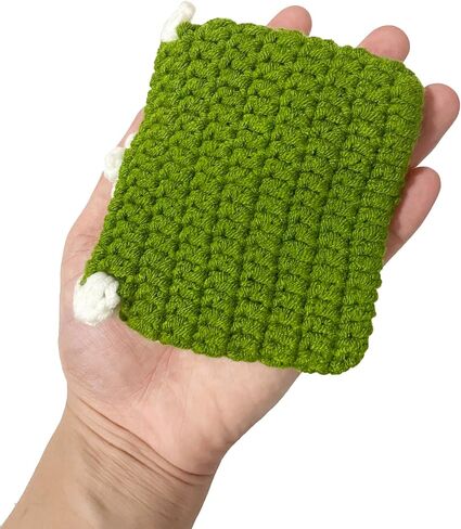 BIBITIME Sunflower Crochet ID Credit Card Protective Sleeve Purse Mini Coin Changes Wallet (3.9 inches x 2.7 inches, Light Green) in Kuwait