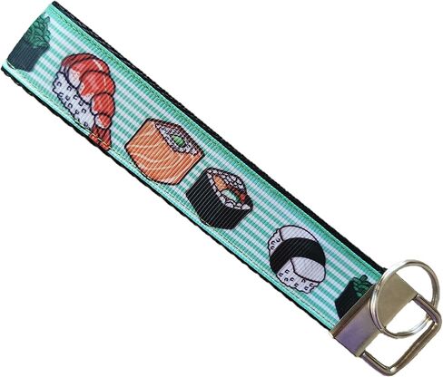 معصم سوشي لذيذ، جولي إن جي ستوديو مصنوع يدويًا، طبق ياباني مفتاح فوب، سلسلة مفاتيح طعام كرتونية للسيارة in Kuwait