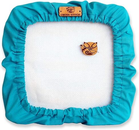 طقم غرز متقاطعة - واقي من الأوساخ وحافظة الإبرة للخياطة المتقاطعة - مجموعة مكونة من قطعتين - واقي من الأوساخ لإطار تطريز qsnap مقاس 11 × 11 بوصة طقم تطريز مبتدئ لحارس إبرة الثعلب in Kuwait