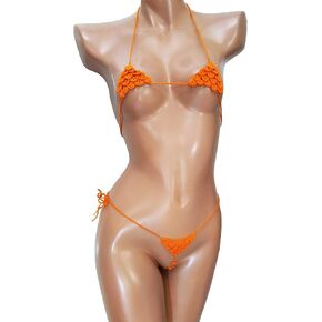 Crochet extreme micro g-string bikini Micro bikinis for women sexy extreme see through in Kuwait