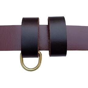 2 pack leather belt keepers+1 solid brass buckles keychains,leather belt keepers for men and women (Black) in Kuwait