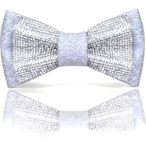 Glitter Pre-tied Bow Ties with Rhinestones for men women | Formal Bowties with Adjustable Length | CK Bow Tie (Champagne and Metallic Gold) in Saudi Arabia