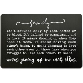 Family Isn't Defined Only By Last Names or By Blood, Wallet Insert Card Gift, Family Gift, Friendship Gifts, Adopted Family Gifts, Gifts of Love, Never Giving Up On Each Other in Kuwait