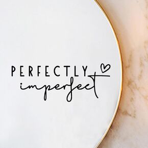 2 x Perfectly Imperfect Decal, Perfectly Imperfect Mirror Vinyl Decal Stickers, Motivational Decal, Mental Health Sticker, Positive Mirror Decal, Motivational Quotes, Self Love Decal (Pink)
