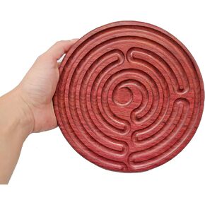 Finger Labyrinth, Wooden Finger Labyrinth, Meditation Labyrinth, Breathing Board, Hand Labyrinth, Mindfulness Tools, Finger Maze, (Maple Hard Wood)
