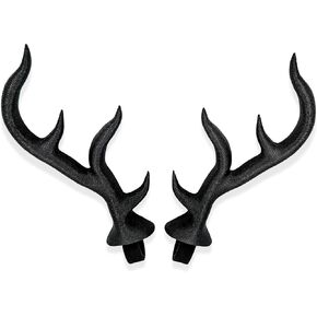 BeamTeam3D Antler Horns for Headphones, Fantasy Horns in Various Colors with Self Fastener - Cosplay Antlers Ears for Gamers and Streamers (Set of 2) (Sparkle Black)