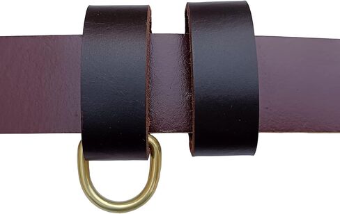 2 pack leather belt keepers+1 solid brass buckles keychains,leather belt keepers for men and women (Black) in Kuwait