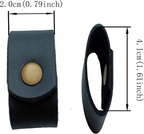 4 packs duty belt keeper for man and women leather belt loop keychain keep your extra long belt (Small, Brown) in Kuwait