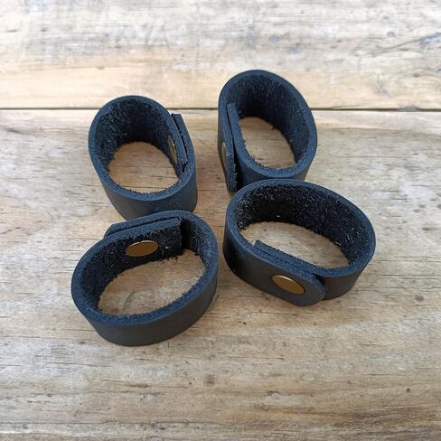 4 packs duty belt keeper for man and women leather belt loop keychain keep your extra long belt (Small, Brown) in Kuwait