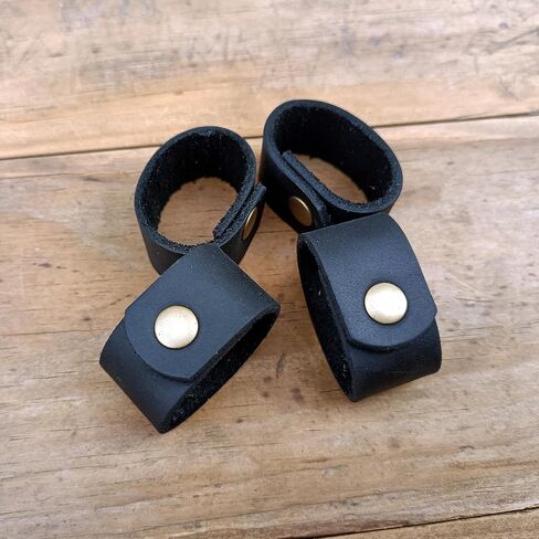 4 packs duty belt keeper for man and women leather belt loop keychain keep your extra long belt (Small, Brown) in Kuwait