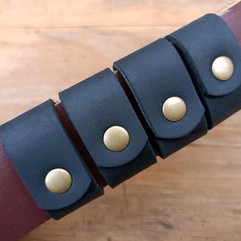 4 packs duty belt keeper for man and women leather belt loop keychain keep your extra long belt (Small, Brown) in Kuwait