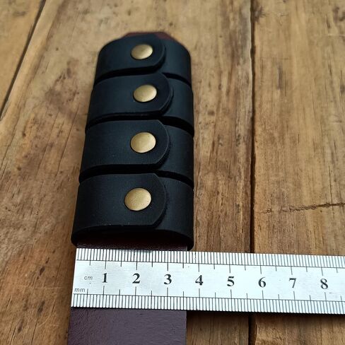 4 packs duty belt keeper for man and women leather belt loop keychain keep your extra long belt (Small, Brown) in Kuwait
