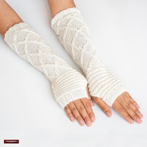 Peruvian 100% Alpaca wool wrist warmers | fingerless Alpaca gloves for women's, ladies | wrist warmers mittens | Unique Gifts in Saudi Arabia