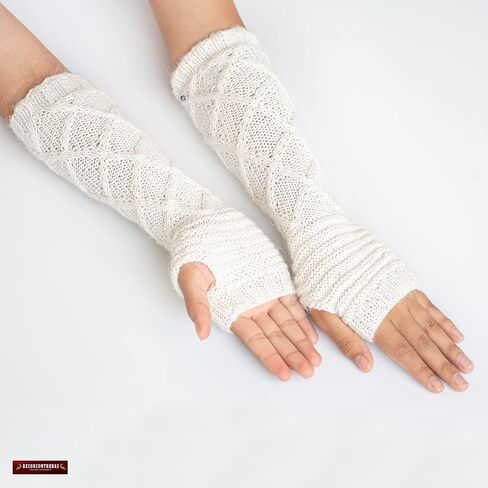 Peruvian 100% Alpaca wool wrist warmers | fingerless Alpaca gloves for women's, ladies | wrist warmers mittens | Unique Gifts in Saudi Arabia