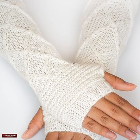 Peruvian 100% Alpaca wool wrist warmers | fingerless Alpaca gloves for women's, ladies | wrist warmers mittens | Unique Gifts in Saudi Arabia